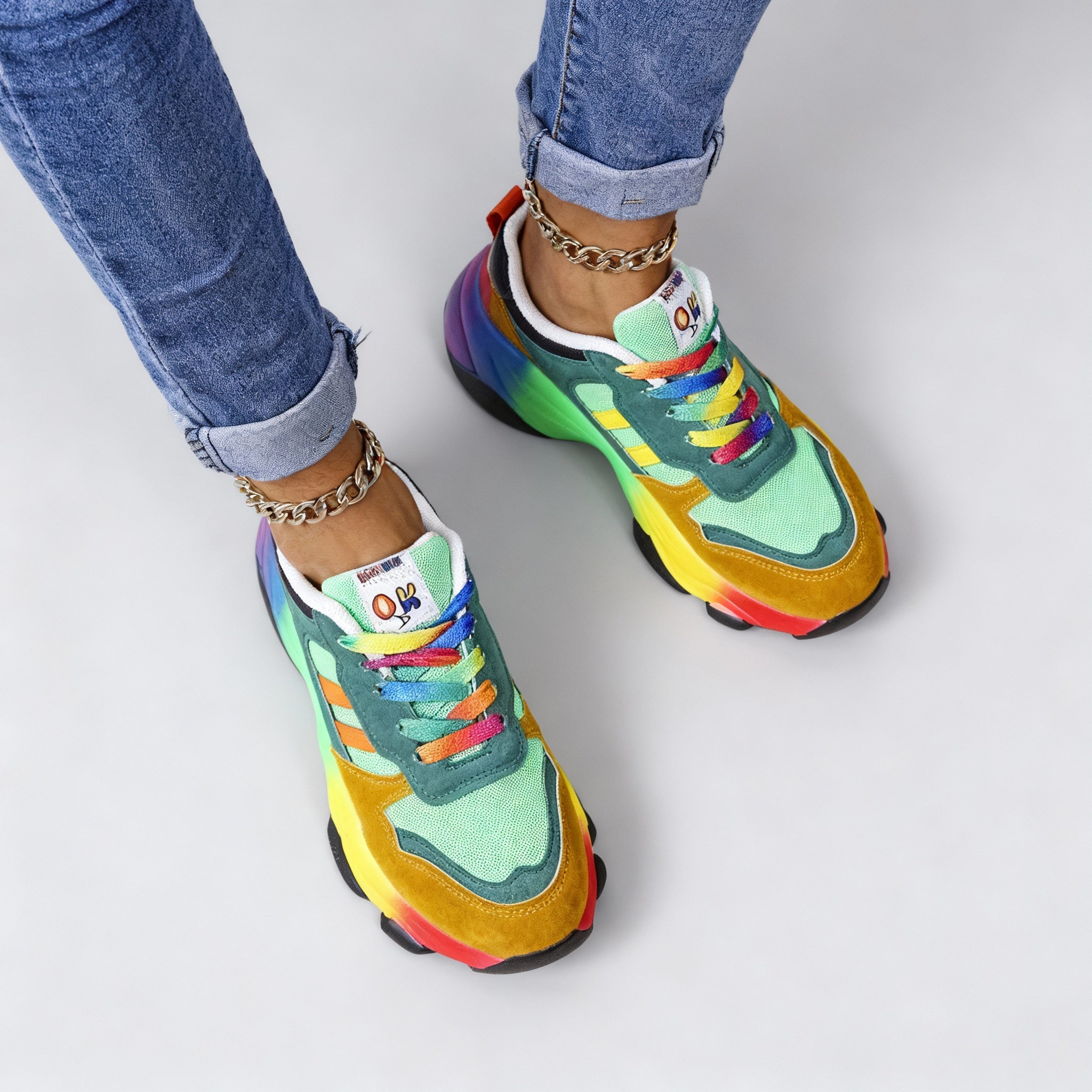 Unisex Sneakers – Colorful Design with Shock Absorption and Arch Support 4