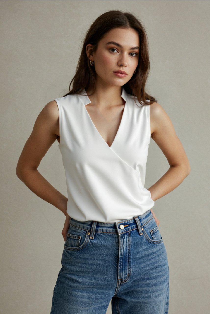 Women's Blouse – Elegant Sleeveless Design for Comfortable Summer Wear 1