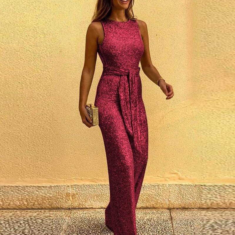 Women’s Glitter Jumpsuit – Eye-Catching Sequin Fabric for Special Occasions 3