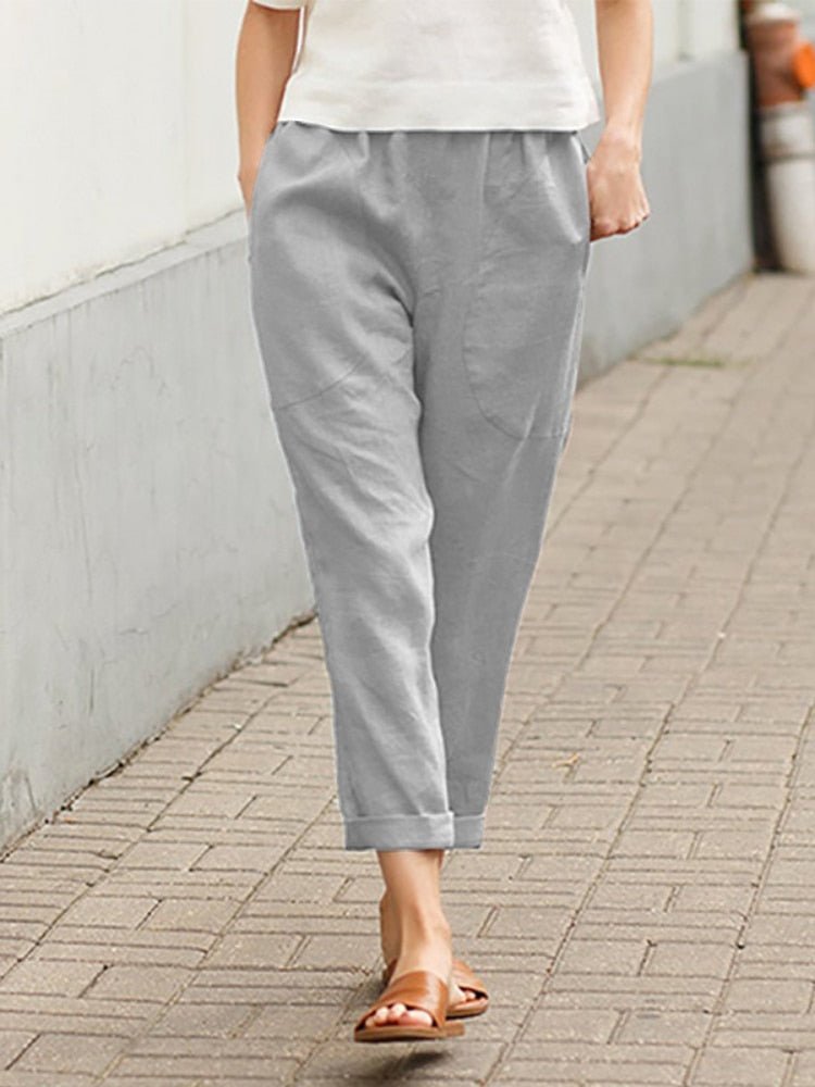 Women's Linen Pants – Comfortable Wide Leg Trousers for Effortless Everyday Style 4