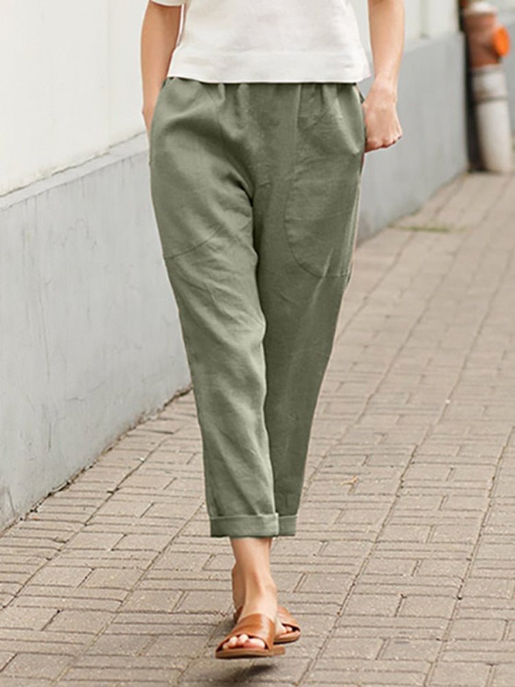 Women's Linen Pants – Comfortable Wide Leg Trousers for Effortless Everyday Style 8