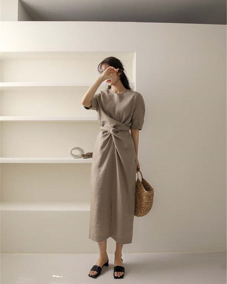 Women's Maxi Dress – Elegant V-Neck Long Sleeve Design for Stylish Autumn Occasions 3