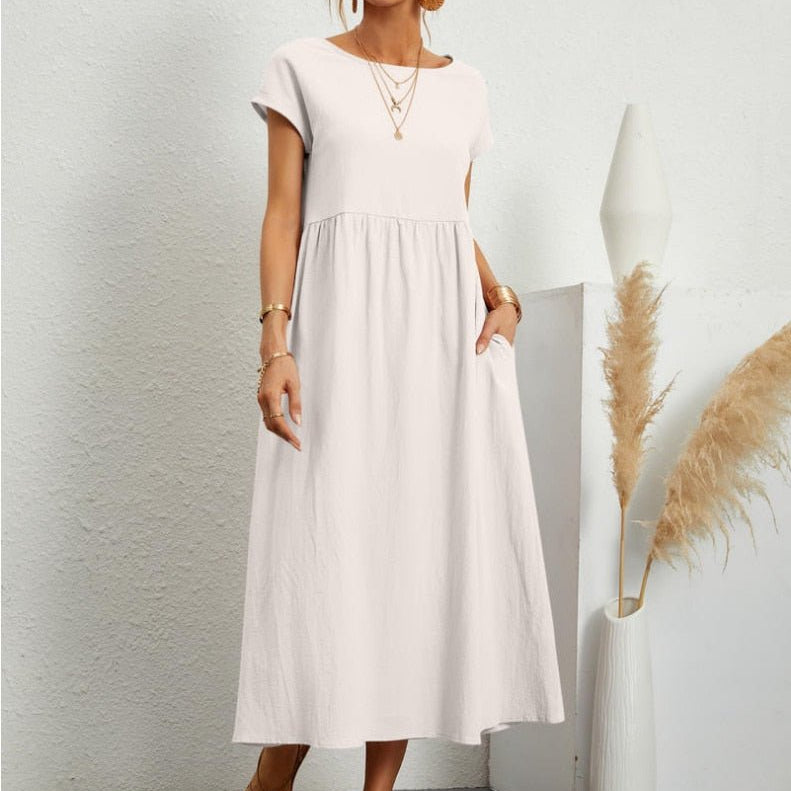 Women’s Summer Maxi Dress – Elegant Cotton Blend for Warm Weather Comfort 5