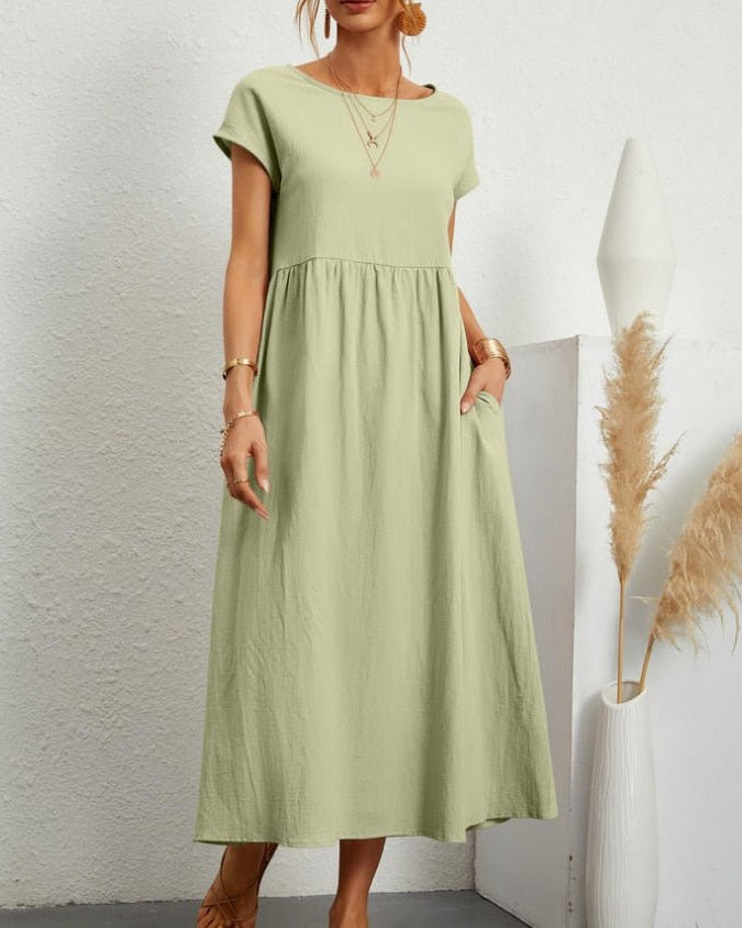 Women’s Summer Maxi Dress – Elegant Cotton Blend for Warm Weather Comfort 7