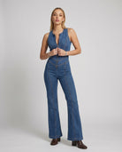 Fashion-Forward Women’s Jumpsuit – Vintage Denim Style with Feminine Silhouette 0