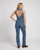Fashion-Forward Women’s Jumpsuit – Vintage Denim Style with Feminine Silhouette 2