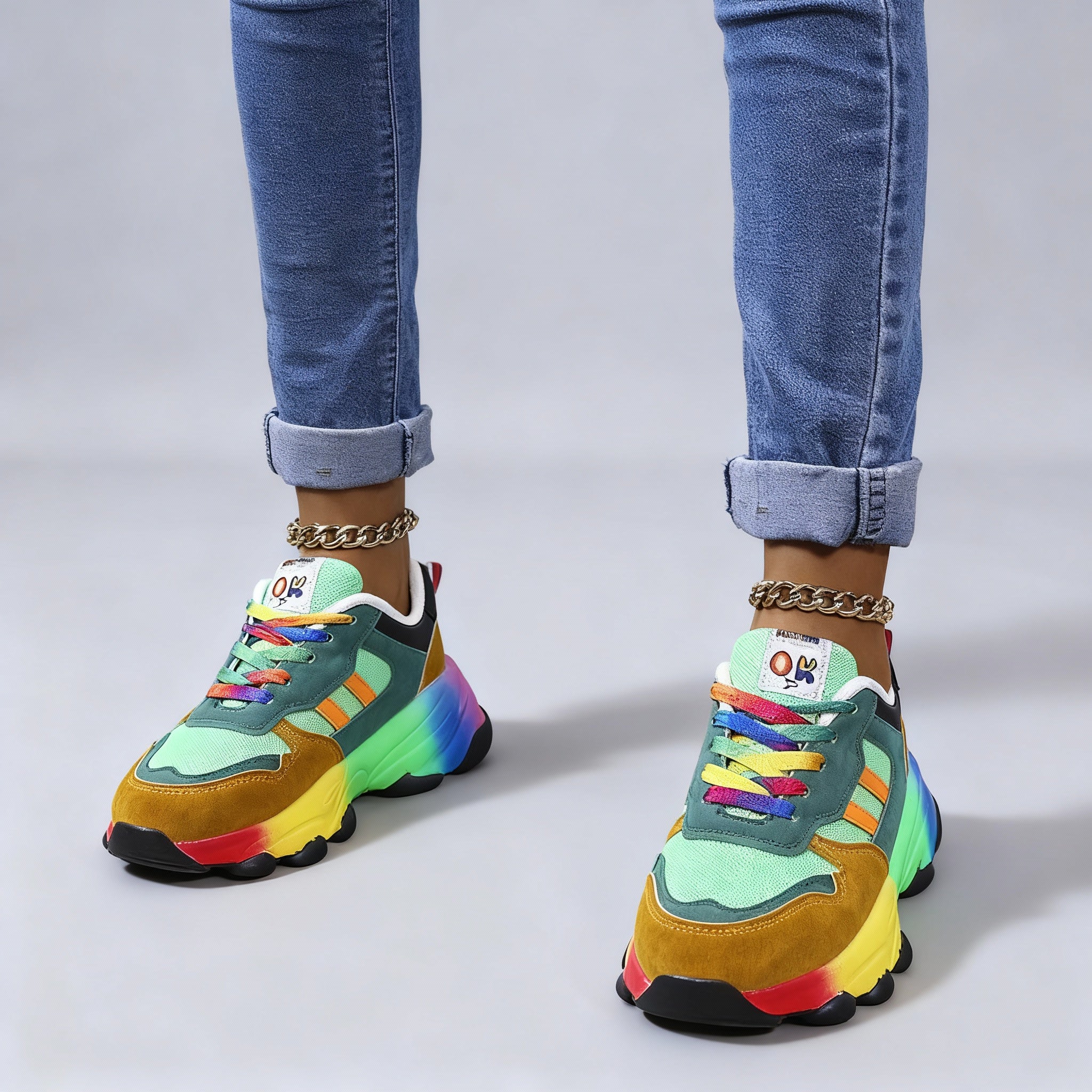 Unisex Sneakers – Colorful Design with Shock Absorption and Arch Support 2