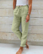 Women’s Airy Trousers – Elegant Cotton-Linen Blend for Summer Comfort 0