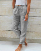 Women’s Airy Trousers – Elegant Cotton-Linen Blend for Summer Comfort 4