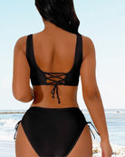 Women's Bikini Swimsuit – Stylish Drawstring Design for Summer Holidays 5