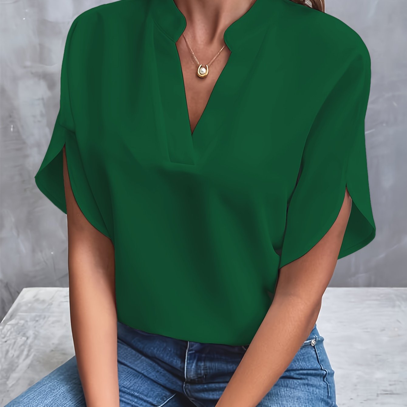 Women's Blouse – Eco-Friendly Cotton Blend for Comfortable Spring Outings 8