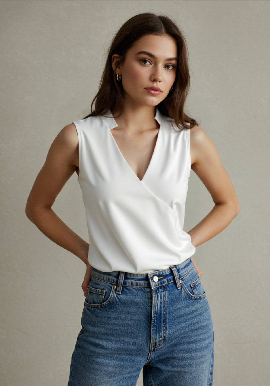 Women's Blouse – Elegant Sleeveless Design for Comfortable Summer Wear 1