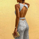 Women’s Glitter Jumpsuit – Eye-Catching Sequin Fabric for Special Occasions 4