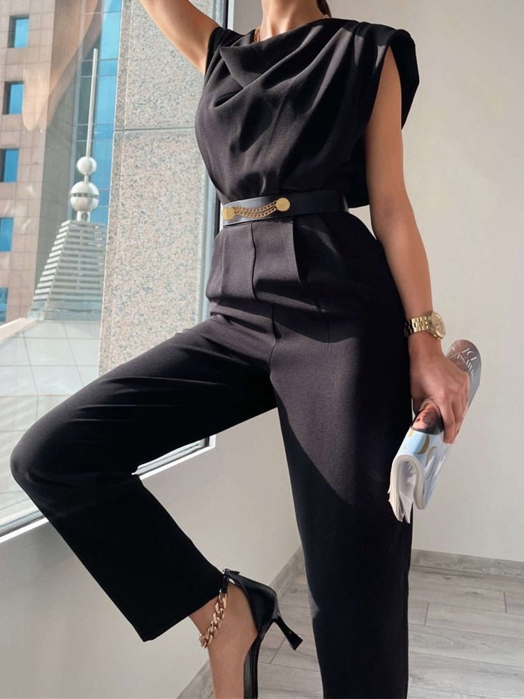 Women’s Jumpsuit – Elegant V-Neck Design for Glamorous Comfort 7