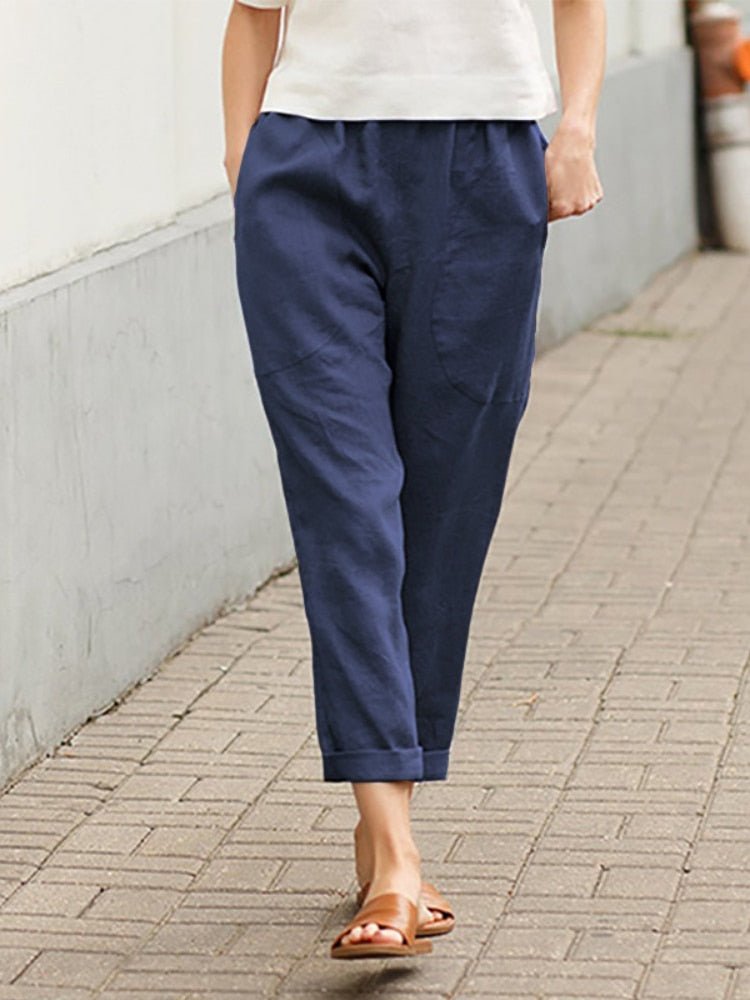 Women's Linen Pants – Comfortable Wide Leg Trousers for Effortless Everyday Style 10