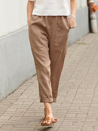 Women's Linen Pants – Comfortable Wide Leg Trousers for Effortless Everyday Style 11