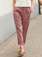 Women's Linen Pants – Comfortable Wide Leg Trousers for Effortless Everyday Style 12