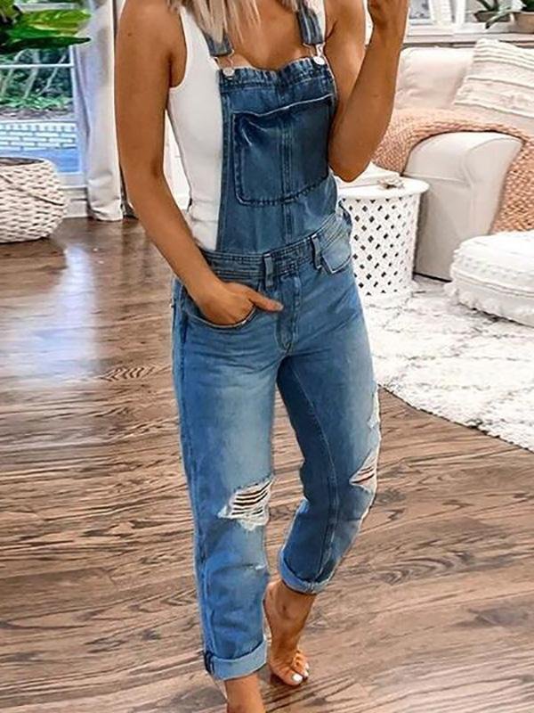 Women’s Ripped Overalls – Stylish Comfort for Effortless Elegance 1