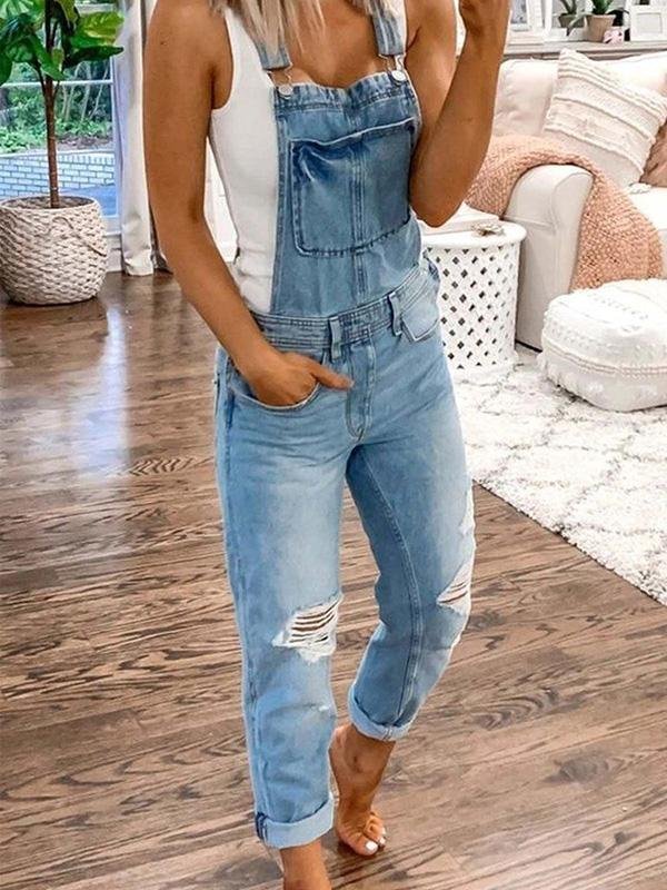 Women’s Ripped Overalls – Stylish Comfort for Effortless Elegance 2