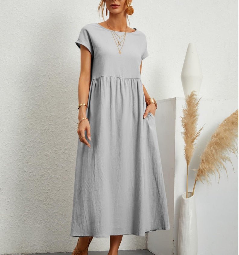 Women’s Summer Maxi Dress – Elegant Cotton Blend for Warm Weather Comfort 1