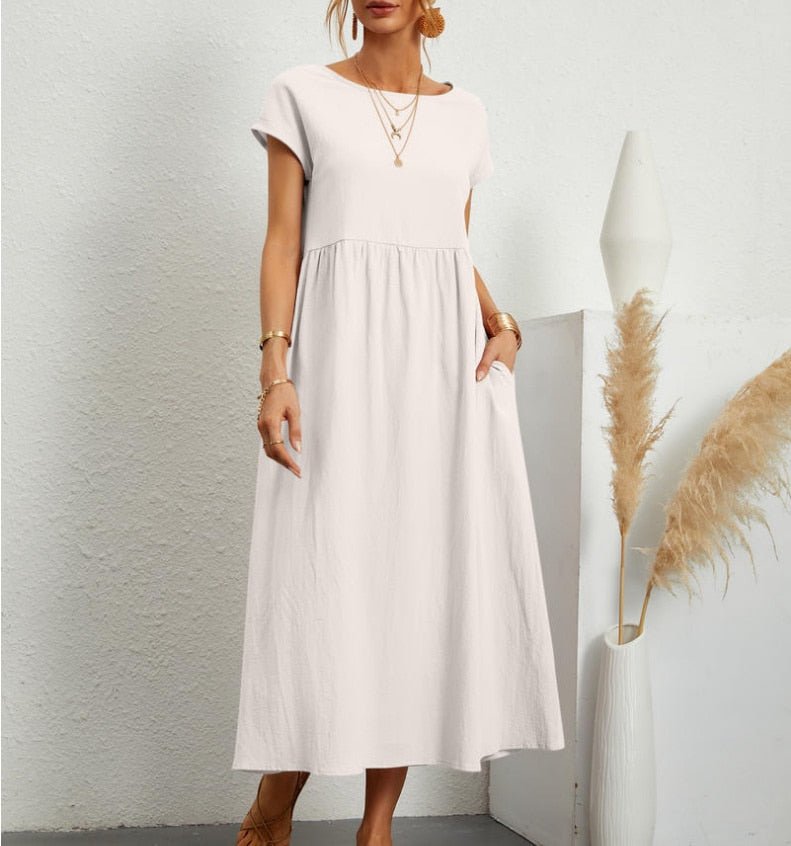 Women’s Summer Maxi Dress – Elegant Cotton Blend for Warm Weather Comfort 5