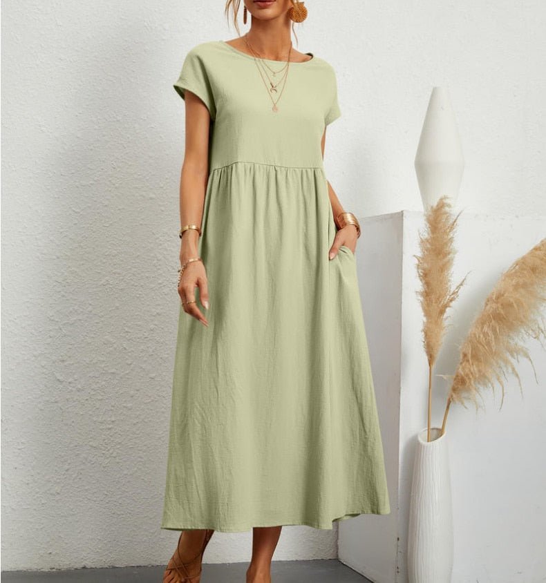 Women’s Summer Maxi Dress – Elegant Cotton Blend for Warm Weather Comfort 7