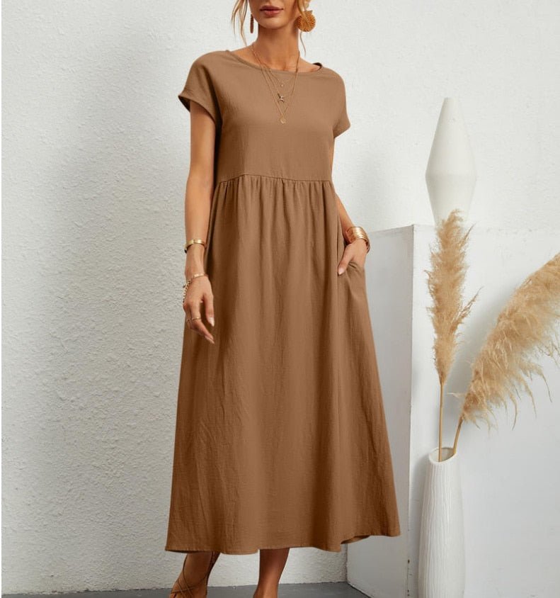 Women’s Summer Maxi Dress – Elegant Cotton Blend for Warm Weather Comfort 8