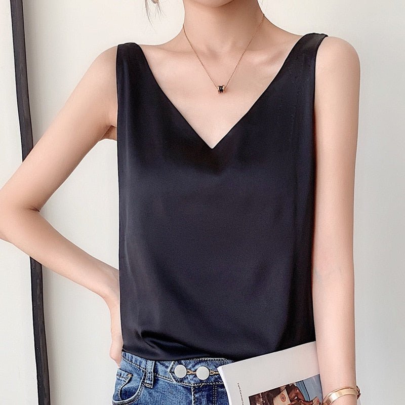 Women's Tank Top – Soft Silk Fabric for Elegant Beach Style 0