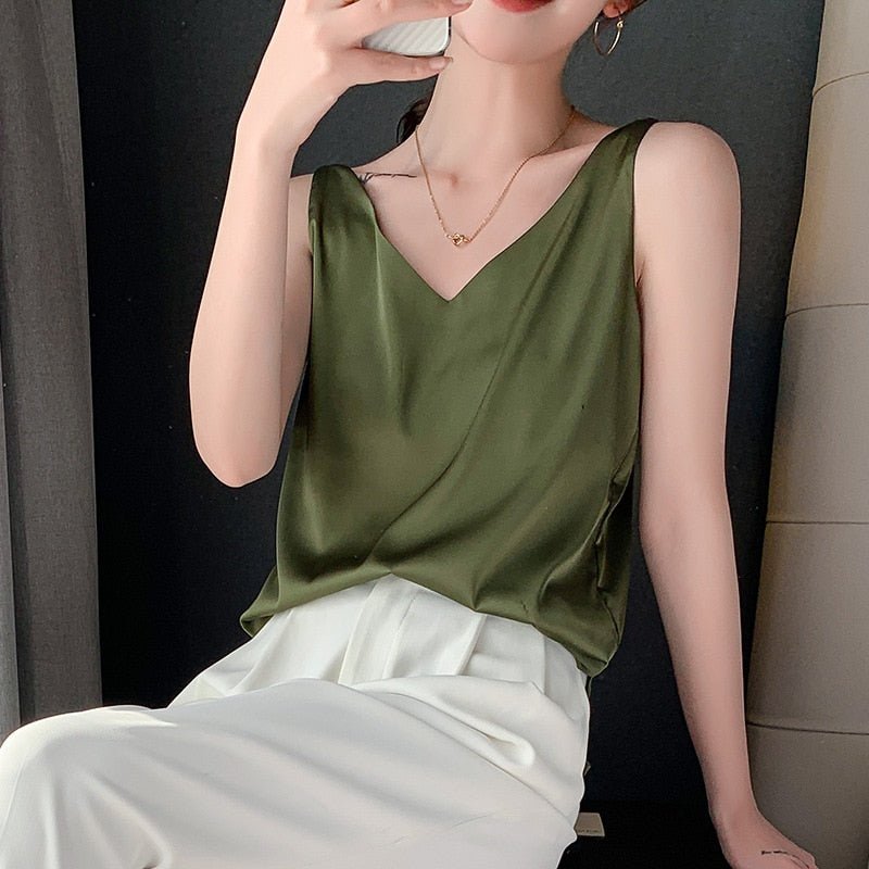 Women's Tank Top – Soft Silk Fabric for Elegant Beach Style 2
