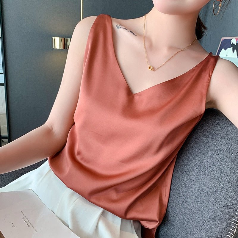 Women's Tank Top – Soft Silk Fabric for Elegant Beach Style 3
