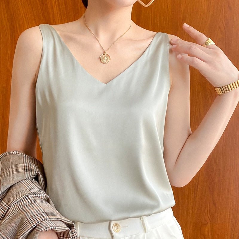 Women's Tank Top – Soft Silk Fabric for Elegant Beach Style 5